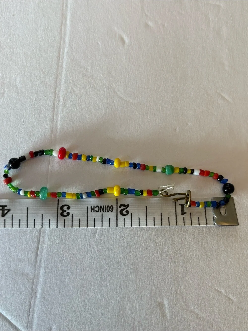Rainbow Seed Bead Necklace & Bracelet Set Gold Chain Layered Jewelry